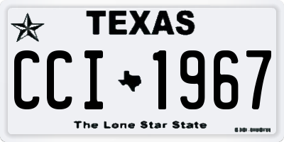 TX license plate CCI1967