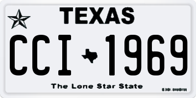 TX license plate CCI1969