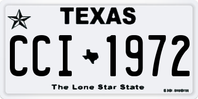 TX license plate CCI1972