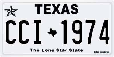 TX license plate CCI1974