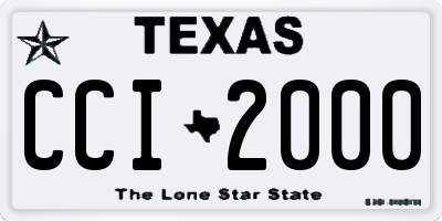 TX license plate CCI2000