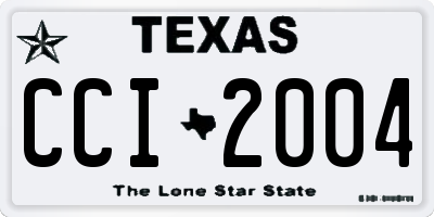 TX license plate CCI2004