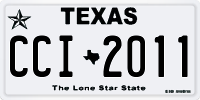 TX license plate CCI2011