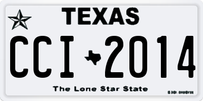TX license plate CCI2014