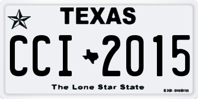 TX license plate CCI2015