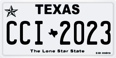 TX license plate CCI2023