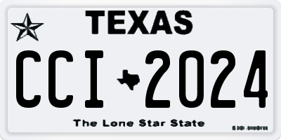 TX license plate CCI2024