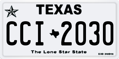 TX license plate CCI2030