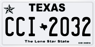 TX license plate CCI2032