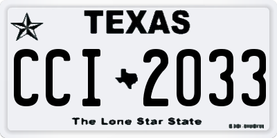 TX license plate CCI2033