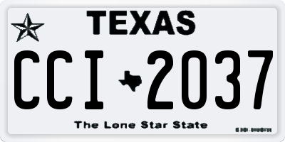 TX license plate CCI2037