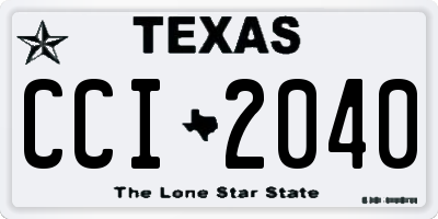 TX license plate CCI2040