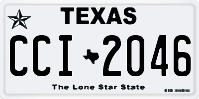 TX license plate CCI2046