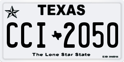 TX license plate CCI2050