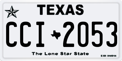 TX license plate CCI2053