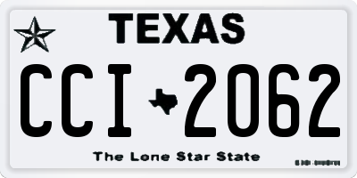 TX license plate CCI2062