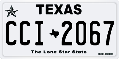TX license plate CCI2067
