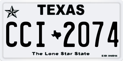 TX license plate CCI2074