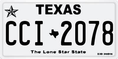 TX license plate CCI2078