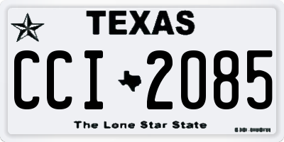 TX license plate CCI2085