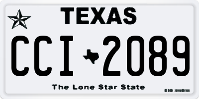TX license plate CCI2089