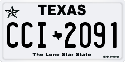 TX license plate CCI2091