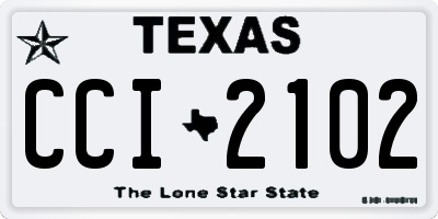 TX license plate CCI2102