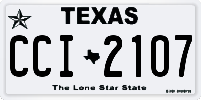 TX license plate CCI2107