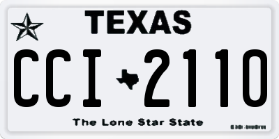 TX license plate CCI2110