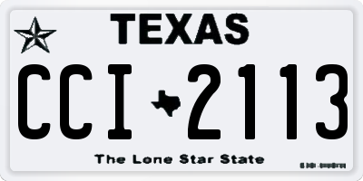 TX license plate CCI2113