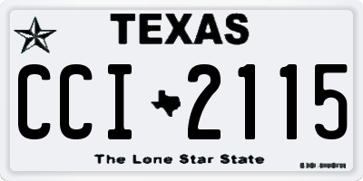 TX license plate CCI2115