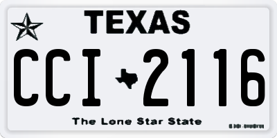 TX license plate CCI2116