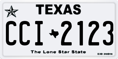 TX license plate CCI2123