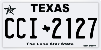 TX license plate CCI2127