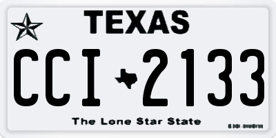 TX license plate CCI2133