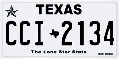 TX license plate CCI2134