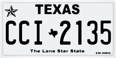 TX license plate CCI2135