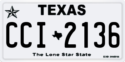 TX license plate CCI2136