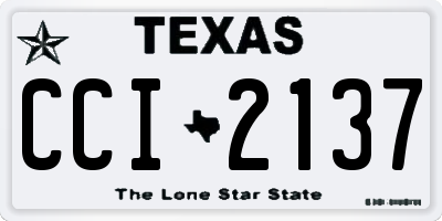 TX license plate CCI2137