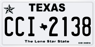 TX license plate CCI2138