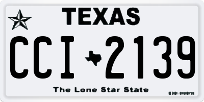 TX license plate CCI2139