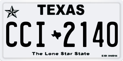 TX license plate CCI2140