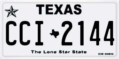 TX license plate CCI2144