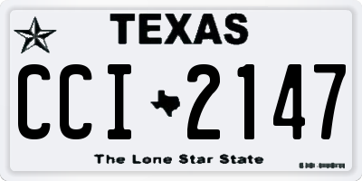TX license plate CCI2147