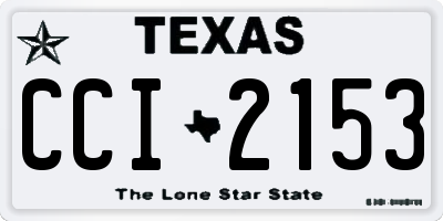TX license plate CCI2153