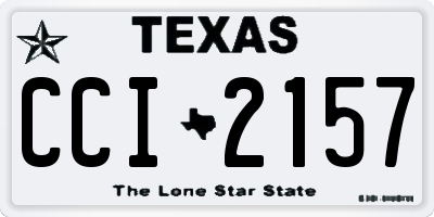 TX license plate CCI2157
