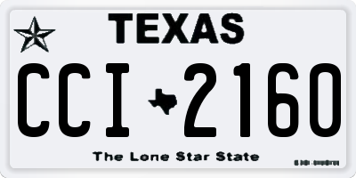TX license plate CCI2160
