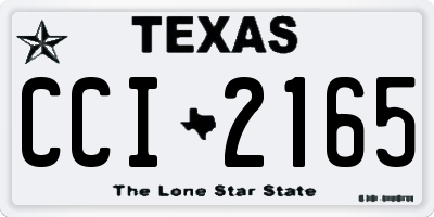 TX license plate CCI2165