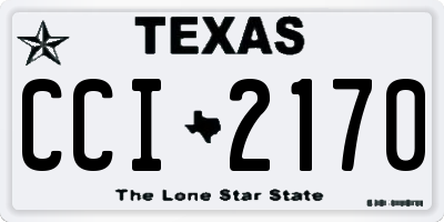 TX license plate CCI2170
