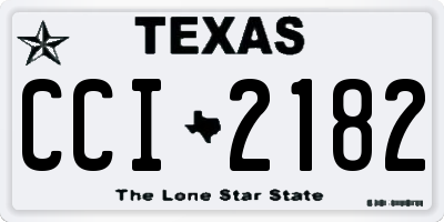 TX license plate CCI2182